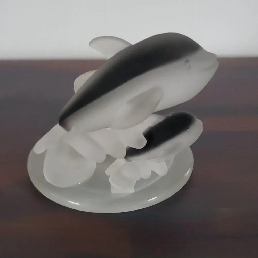 PartyLite Orca Whales Candle Holder Original Box